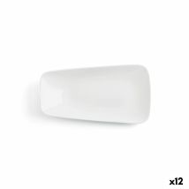 Assiette Plate Ariane Vital Rectangulaire Céramique Blanc (24 X 13 Cm) (12 Unités)