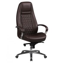 Chaise De Bureau Amstyle Austin Cuir Véritable Marron Chaise De Direction Chaise De Bureau Chaise Pivotante