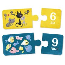 Eurekakids Puzzle Éducatif Chiffres - Apprendre À Compter Montessori Carton