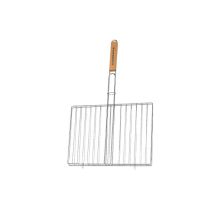 Grille Rectangulaire Double Campingaz - Pour Barbecue - Manche En Bois - 40x29cm