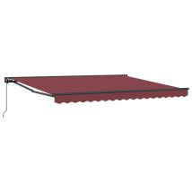 Auvent Rétractable Rouge Bordeaux 400x300 Cm Tissu
