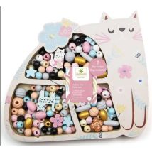 Coffret Chat Perles En Bois