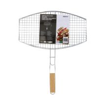 Grille Bbq Double Métal Chromé 55x45x1,5 Cm Edco