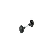 Bouton Double Orné Alu Noir Design Élégant, Double Face, Aluminium Noir - Dubois Industries
