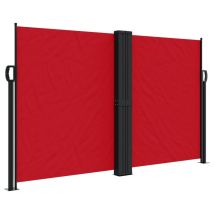 Auvent Latéral Rétractable Stores Extérieur Marquise Rouge 140x1000 Cm