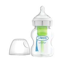 Biberon Anti-coliques Large Options + 150 Ml Transparent Biberon + 0 Mois
