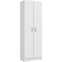 Armoire Rangement Chaussure - Meuble D'entrée - 2 Portes Avec Étageres- L 59 X P37 X H 180 Cm -