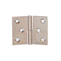 Paumelle Laiton Chromé 40x50mm Droite Nœud De 6mm Axe Acier Po4150s03