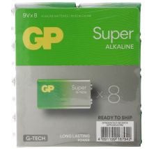 Pile 9v Gp Alcaline Super 9v 8 Pièces
