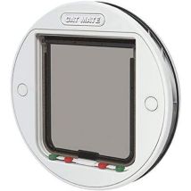 Porte Pet Mate 28,3 Cm Verre Ronde Blanc Chatière
