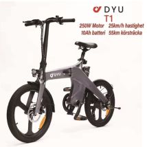 DYU T1, Vélo Électrique Avec Autonomie De 60km – Batterie Amovible 10ah, Moteur 250w, Pneus 20 Pouces.
