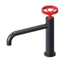 Robinet De Lavabo Mitigeur K2o Chillout Delta Bajo 23,5x6,7x20cm Noir Avec Flexible, Aérateur Et Mécanisme À Cartouche