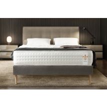 Ensemble Vingt-quatre 140 X 200 Cm Sommier Kit Gris