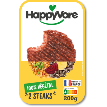 Happyvore - Steaks Végétaux & Gourmands Happyvore - La Barquette De 2 Steaks - 227g