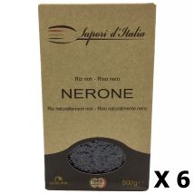 Lot 6x Riz Noir Nerone Italie Boîte 500g