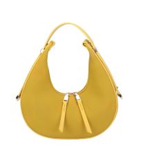 Sac À Main Hobo Pour Femme Structuré Avec Double Fermeture Éclair Chic Jaune Gallantry
