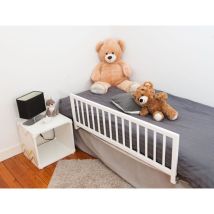 Barriere De Lit - Nidalys - 90 Cm - Bois - Blanc - Norme Bs - Pefc