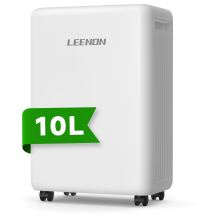LEENON Déshumidificateur 10L/Jour, Réservoir 1,9L, Séchage du Linge, Minuterie 24H