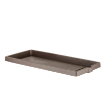 Soucoupe Jardinière Rectangle "legno" En Plastique - L 91 X L 35 - Taupe