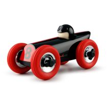 Playforever Voiture De Course Buck Roddie - Voiture Jouet Vintage Rouge Noir