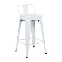 Tabouret Haut Industriel Empilable En Acier 41x41x85cm Thinia Home