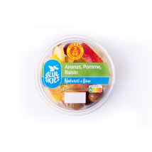 Fruits Coupés Ananas Pomme Raisin Blue Skies
