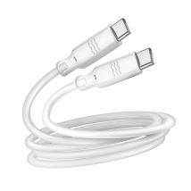 Câble Usb-c Vers Usb-c 3a Power Delivery 60w Réversible 2m Blanc Just Green