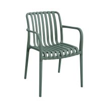 Chaise D'extérieur Empilable Avec Accoudoirs Kaia En Polypropylène 7house