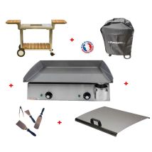 Pack Plancha Électrique Planchaelec Lux 600 Inox - Chariot Elysee 600