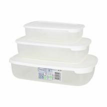 Ensemble De 3 Boîtes À Lunch Tontarelli Family Blanc Rectangulaire 29,6 X 19,8 X 7,7 Cm (3 Unités)