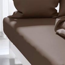 Drap Housse Uni 90x190 Cm Zzz Chocolat