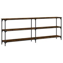 Table Console Table D'appoint Bout De Canapé Chêne Fumé 200x29x75 Cm Bois D'ingénierie