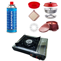 Pack Omnia Four Et Accessoires + Incasa Réchaud À Gaz Portable + Kemper 2 Cartouches