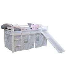 Lit Mi-haut 90x200 Étoiles Avec Matelas