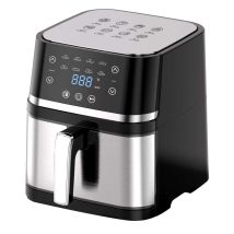 Friteuse À Air Chaud 6,5 L 1350 W Fonction Vapeur Argent Lvtetia