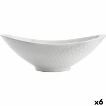 Plat À Gratin Quid Gastro Oblongue Céramique Blanc (21,5 X 12,5 X 7 Cm) (6 Unités)