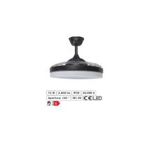 Ventilateur Plafonnier Acontract-luz Tahiti 1060 Mm 6 Vitesses
