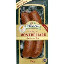 Claviere - Saucisses De Montbéliard Fumées Claviere - Le Paquet De 2 - 300g