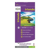 Carte Pliable Irlande 1:330 000 Papier Violet 6 X 250 X 110 Cm Ign