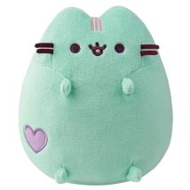 Peluche Mascotte 18cm Avec Cœur Brodé Ultra Douce Vert Menthe Pusheen