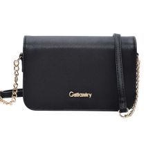 Sac Bandoulière Pour Femme Lisa Effet Grainé Avec Rabat À Fermeture Magnétique Noir Gallantry