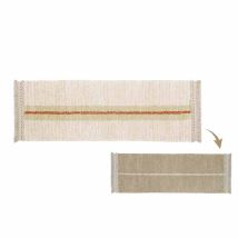 Tapis Coton Réversible - Beige - 80 X 230 Cm