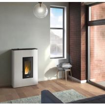 Poêle À Granulés Étanche Atrium 5 Blanc - 5 Kw