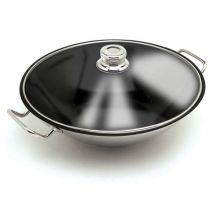 Wok Inox + Couvercle Verre 36cm