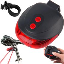 Feu Arrière Vélo 5 Led Ligne Laser Feu Arrière Route