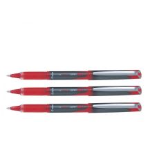 Stylo Roller V-ball Grip Pointe Large 1 Mm Encre Liquide Rouge X 3 Pilot
