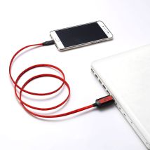 Gamium Câble Usb C Led Lumineux Plat 1m - Connecteur Ultra Résistant Gaming - Charge Rapide - Recharge Manette Et Porta