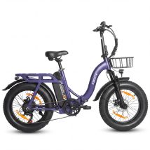 Vélo Électrique Pliant Eskute D202, 48 V 20,8 Ah, Longue Autonomie, Fat Bike 20", Violet