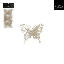 Mica Décoration Papillon Champagne 3 Pièces - Jouet Créatif De Luxe