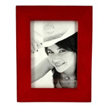 Cadre Photo - Pour Photo 13x18cm - Bois - Rouge - A Suspendre Ou À Poser